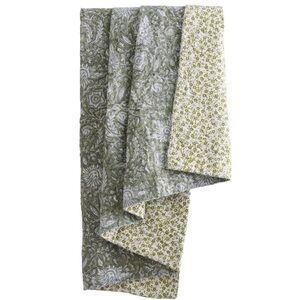 NWOT Floral Kantha Stitch Reversible Throw